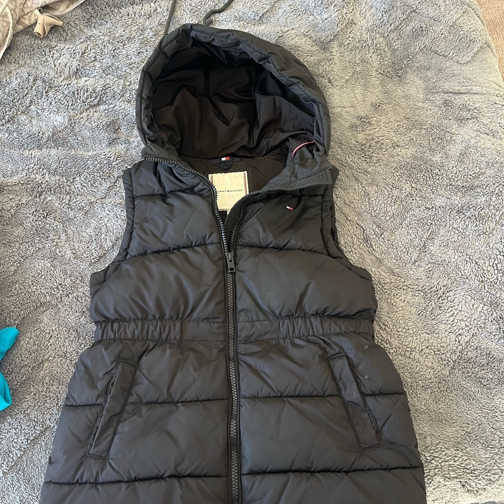 Kids Black Puffer Vest Tommy hillfiger